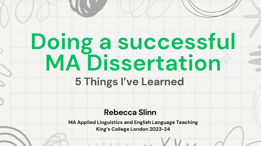 How to Do a Successful Master’s&nbsp;Dissertation